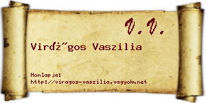 Virágos Vaszilia névjegykártya